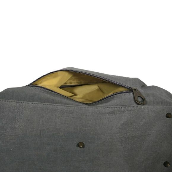 Baggallini‎ Valencia Shoulder Bag Nylon Gray Turnlock Studs Tote Travel - Picture 9 of 16